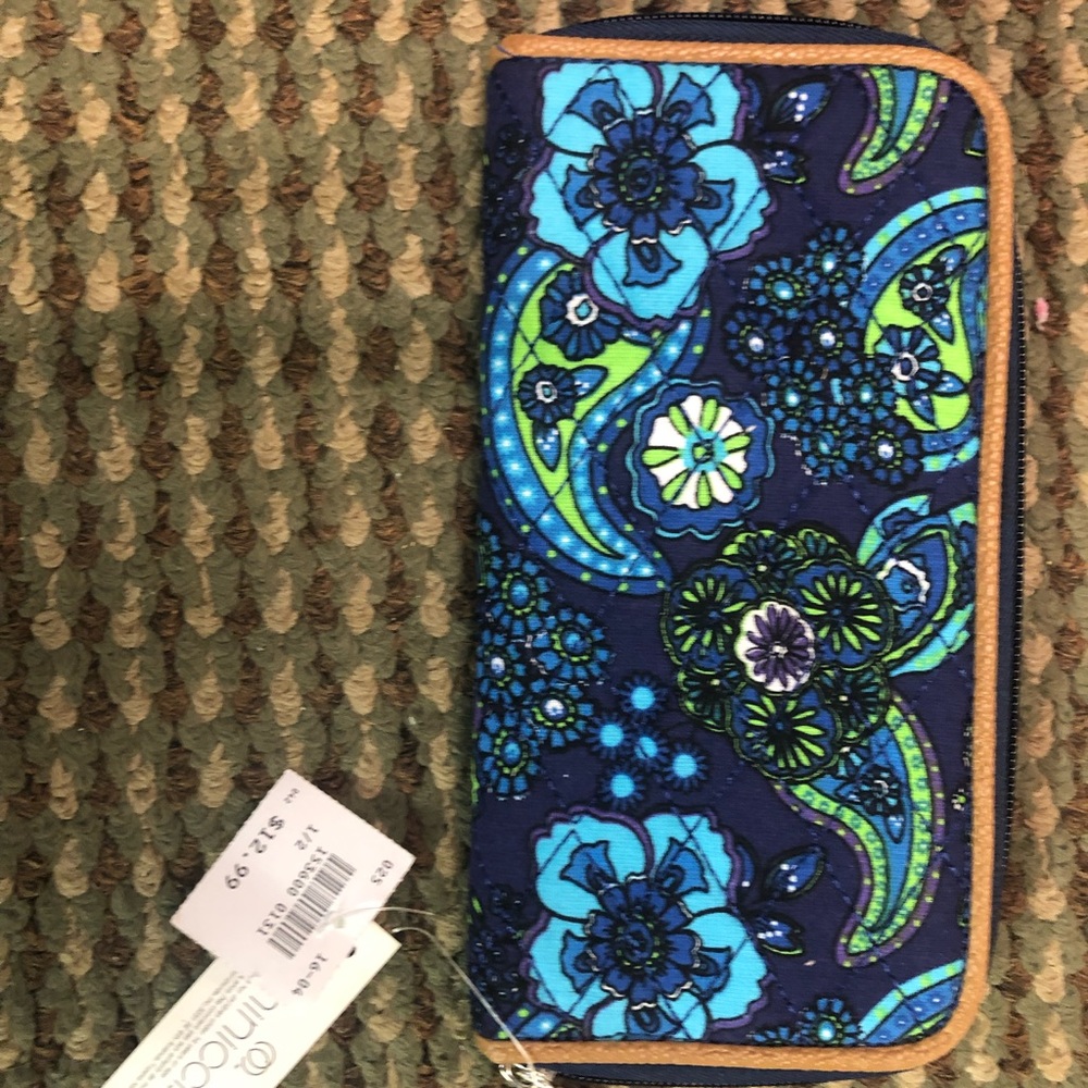 NWT Minicci Blue Patterned Wallet